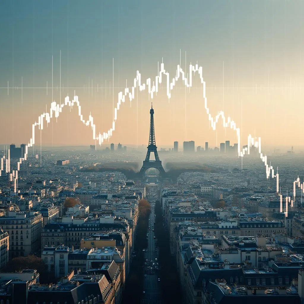 Vue de Paris symbolisant le secteur financier